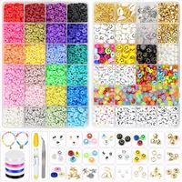 Clay / Heishi Beads Merkki Kit - KREA DIY Smyckesset med olika pärlor - 7000 st