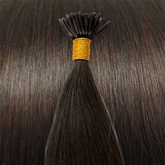 60 cm Cold Fusion hair extensions Mörkbrun 2#