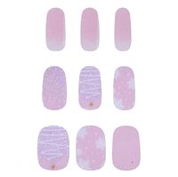 Semi Cured Gel Nail Stickers / Självhäftande nagellack - Snowy Pink (JK-268)