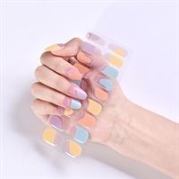 Semi Cured Gel Nail Stickers / Självhäftande nagellack - Dreamy Pastel (JK-221)