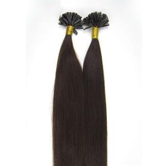 50 cm Hot Fusion Hair extensions 2# Mörkbrun