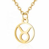 Stjärntecken halsband Tyren, guld