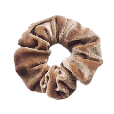 Scrunchie hårsnodd - Cotton Brun