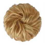 Messy Bun Hårsnodd med lockigt konstgjordt hår - 27H613 Strawberry Blonde & Bleach Blonde