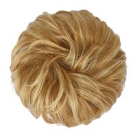 Messy Bun Hårsnodd med lockigt konstgjordt hår - 27H613 Strawberry Blonde & Bleach Blonde