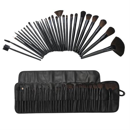 Technique PRO Makeup-borstar - 32 delar svart