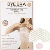 Brösttejp - Bye Bra Push-Up Tape - Stl. D, E & F + Satin Nipple Covers