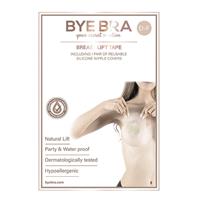 Brösttejp - Bye Bra Push-Up Tape - Stl. D. E & F + Silikon Nipple Covers