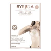 Brösttejp - Bye Bra Push-Up Tape - Stl. F & H + Silikon Nipple Covers 