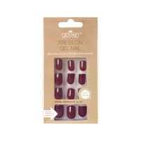 Click On / Press On Nails Naglar - Bordeaux Röd