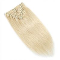 Clip On Löshår, 40 cm #60 Platinablond