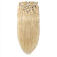 Clip-on extensions i Remy-hår, Blond #613, 50 cm