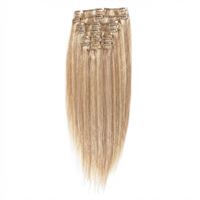 Clip-on extensions i Remy-hår 50 cm, Blond Mix #18/613