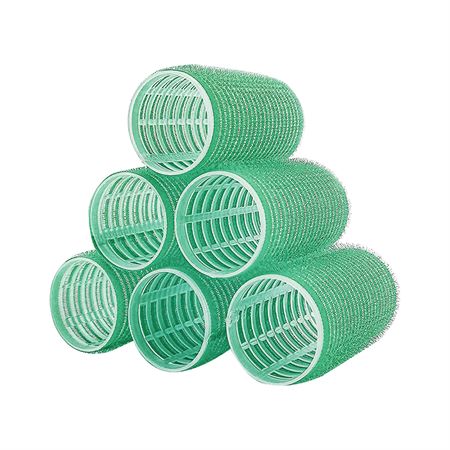 55 mm Velcro Curlers - Hårspolar, 6 st  - Grön