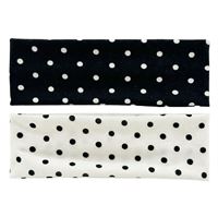 SOHO Polka Hårband, 2 st - Svart / Vit