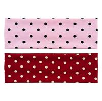 SOHO Polka Hårband, 2 st - Pink / Röd