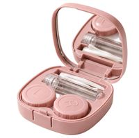 UNIQ 5-i-1 Kontaktlinsetui med Spegel - Rosa
