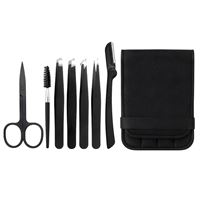 UNIQ Eyebrow Grooming Pincett Set - 7 delar med förvaringsväska