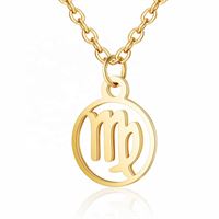 Zodiak Halsband: Jungfrun - Zodiak, guld