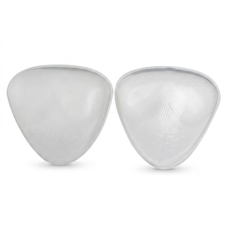Trekantiga BH-inlägg i Clear silikon, 2-pack (60 gram/st)
