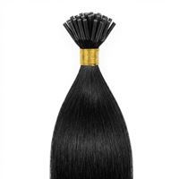 Cold Fusion I-tip hair extensions 60 cm, Svart 1#, 100 slingor