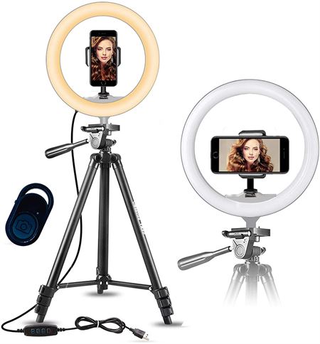  Ring Light Model 201 för YouTube och Tik Tok | Med stativ max höjd. 167 cm & Bluetooth fjärrkontroll