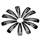 Metall hårspännen, svarta, 12-pack