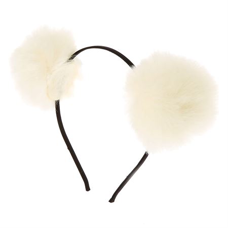 Ombre Pom Pom Diadem - Ivory