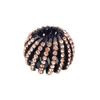 Mille hästsvansspiral med strass - Bird Nest Hair Clip - Rose guld