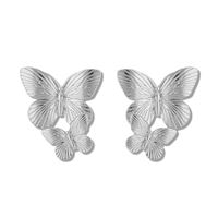 Dubbla Fjärilsörhängen - Silver