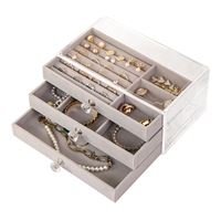 UNIQ Akryl Organizer för Smycken med 3 lådor - J305