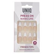 UNIQ Press On Naglar med Lim - French Tips