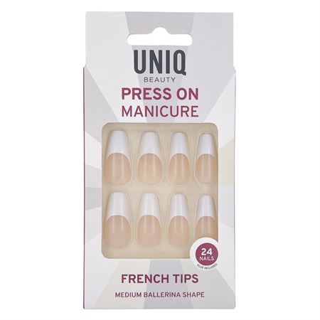 UNIQ Press On Naglar med Lim - French Tips