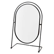 UNIQ Bordsspegel Oval Lux – Svart sminkspegel med justerbar vinkel 