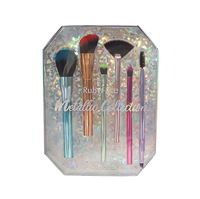 RubyFace Metallic Collection – Färgglada Sminkborstar i 6 st.