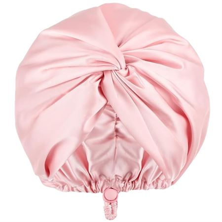 SOHO Silk Satin Turban Bonnet - Rosa