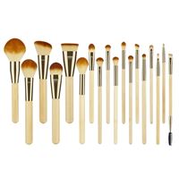 Technique PRO Golden Bamboo Sminkborstset - 18 sminkborstar
