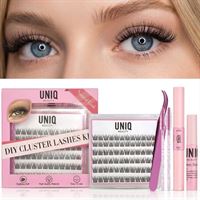 UNIQ DIY Lash Extensions Kit – Lash Clusters med Bond & Seal – Få salongsnygga fransar hemma