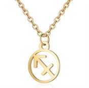Halsband Stjärntecken Skytten, Zodiac, guld