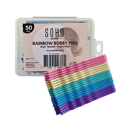 SOHO Hårnålar 50 st – Rainbow Färgade för Frisyrer