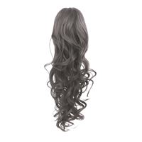 Pony tail extensions syntet Straight Mörkgrå 171L#