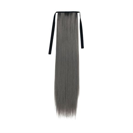 Pony tail extensions syntet Straight Mörkgrå 171L#