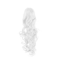 Pony tail extensions syntet Curly - Total White