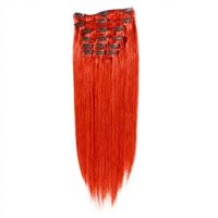 Clip-on Hair Extensions 50 cm Klarröd