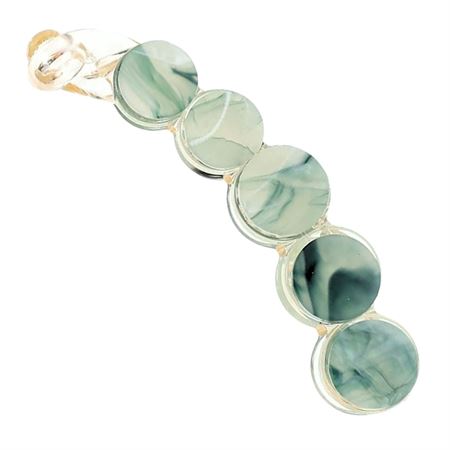 SOHO Abrina Banana Hårspänne - Green marble