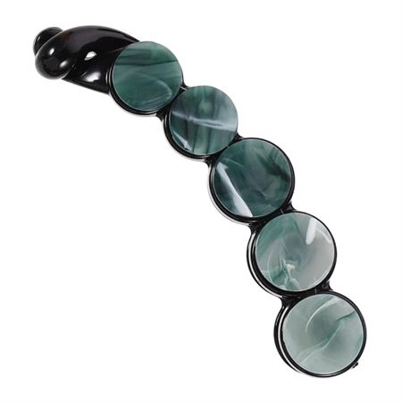 SOHO Magel Banana Hårspänne - Green Marble