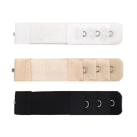 BH-förlängare med 1 krok - 3-pack i svart, vit och beige