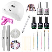 UNIQ Nail Starter Kit - Pro Gellackset med 80W nageltorkare med display, färger och tillbehör (CA-01 Limited Edition)