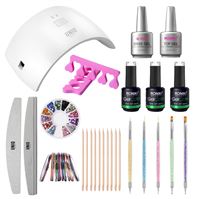 Nail Starter Kit - Premium Gellackset med 24W nageltorkare, färger och tillbehör (CL-01)