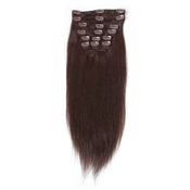 Clip-on Hair Extensions 65 cm #2 Mörkbrun